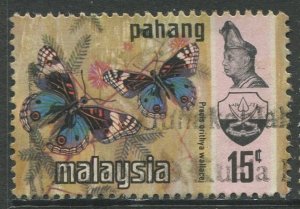 STAMP STATION PERTH Pahang #95 Butterflies & Sultan Abu Bakar Used 1971