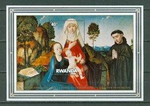 RWANDA 1982 PAINTING #1108 SOUVENIR SHEET MNH...$3.00