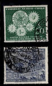 Chile Scott C190-191 Used  airmail stamp