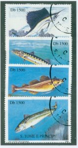 St. Thomas & Prince Islands 1305a-d From ss USED CV $18.00 BIN $7.20