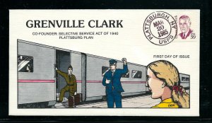 COLLINS CACHET COVER - SCOTT#1867 - GREENVILLE CLARK - MAR. 20, 1985