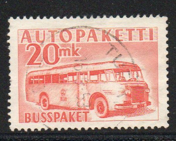 Finland Sc Q7 1952 20mk orange Postal Bus stamp used