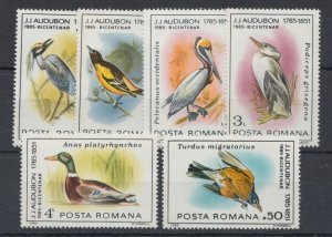 Romania 1985 STAMPS BIRDS NATURE MNH POST AUDUBON