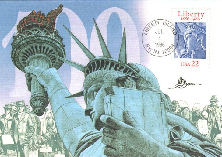 #2224 Statue of Liberty Maxi FDC