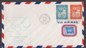 UNITED NATIONS 1961 PAN AMERICAN JET NEW YORK to STOCKHOLM FIRST FLIGHT COVER