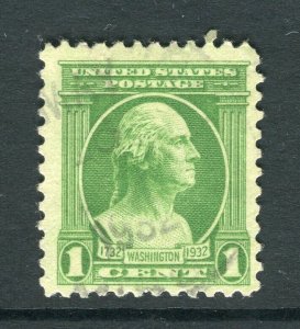 USA; 1932 early Washington Bicentenary fine used hinged 1c. value