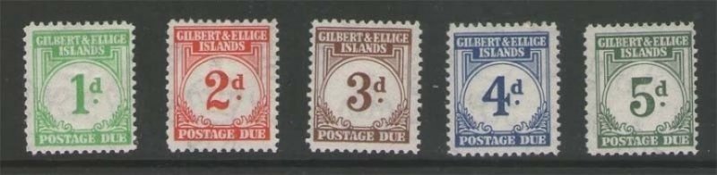 Gilbert & Ellice Islands 1940 Sc J1-5 MLH