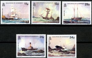 Alderney 1987 , Shipwrecks MNH set # 31-36