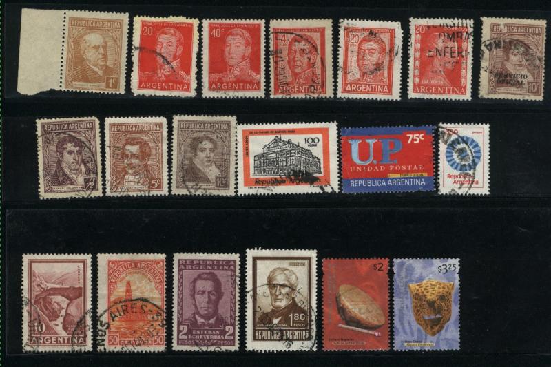 Argentina  19 different Mint & used PD