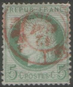 France 5 c green SG191  fine used