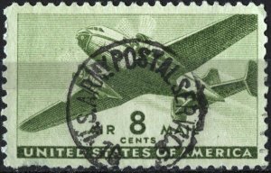 SC#C26 8¢ Twin-Motored Transport Single (1944) Used