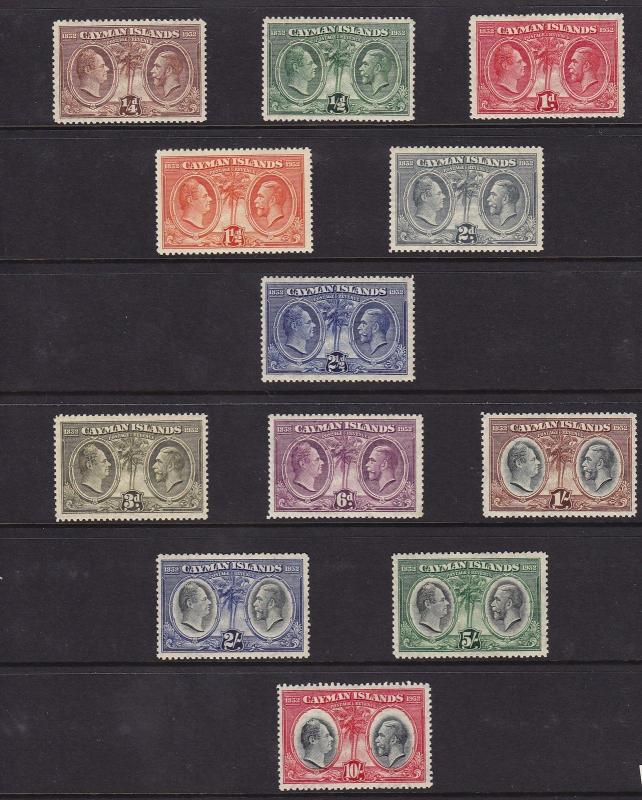 Cayman Islands Scott # 69 - 80 set VF OG mint light hinged cv $ 580 ! see pic !