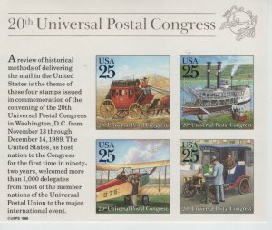 2438 25c 20th Universal Postal Congress SS