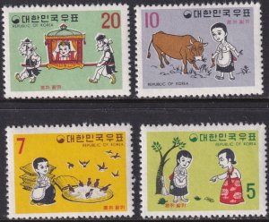 Sc# 664 / 667 Korea 1969 Fable issue 1st four issues MNH CV $32.00