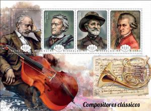 GUINEA BISSAU 2014 SHEET gb14713a COMPOSERS WAGNER VERDI 