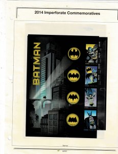 Batman IMPERF Forever US Postage Block of 8 #4928-35 VF MNH