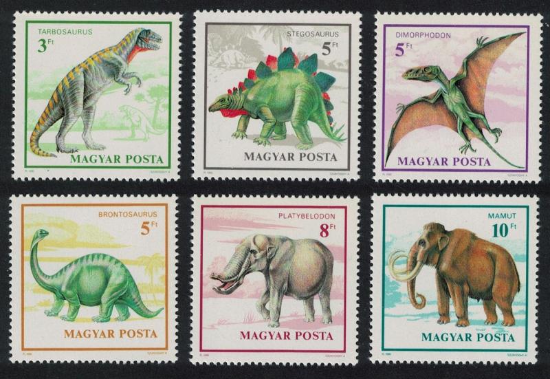 Hungary Prehistoric Animals 6v SG#4001-4006 MI#4110-4115