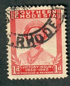 Southern Rhodesia #67 used single