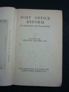 POST OFFICE REFORM by LORD WOLMER