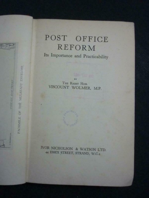 POST OFFICE REFORM by LORD WOLMER