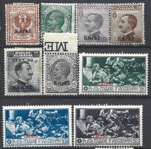 COLLECTION LOT 22007 ITALY OFFICES IN CALCHI 9 MH STAMPS 1912+ CV+$31