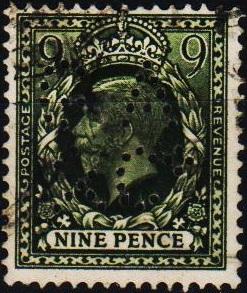 Great Britain. 1934 9d(Perfin GA&Co) S.G.447 Fine Used