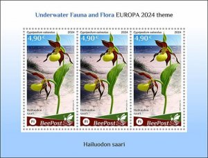 BEEPOST FINLAND - 2024 - Flora - Perf 3v Sheet - MNH - Private Issue