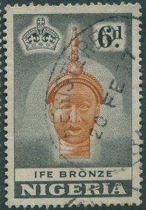 Nigeria 1953 SG75 6d Ife Bronze FU