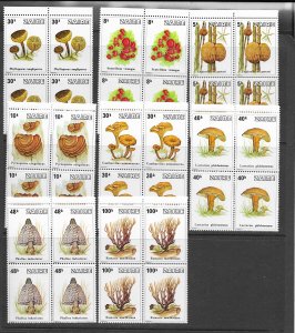 Zaire 910-17 Mushrooms  MNH cpl. set x 10, vf. 2022 CV $ 168.00