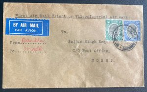 1934 Arusha Tanganyika First Flight Airmail Cover To Moshi Wilson Airways