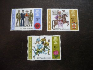 Stamps - Great Britain - Scott# 654-656 - Mint Never Hinged Set of 3 Stamps