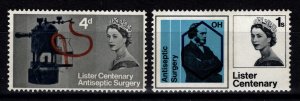 Great Britain 1965 Cent. of Antiseptic Surgery, Set with phosphor bands [Unused]