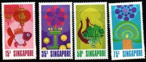 SINGAPORE SG178/81 1972 NATIONAL DAY  MNH