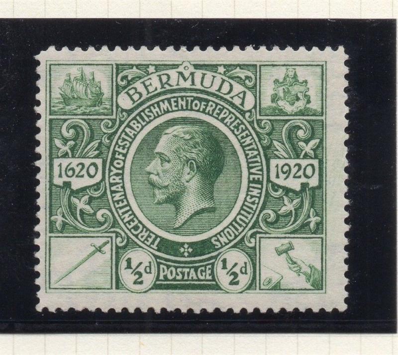 Bermuda 1921 Early Issue Fine Mint Hinged 1/2d. 294556