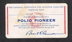 U.S. - 2006 - Polio Pioneer Souvenir Card