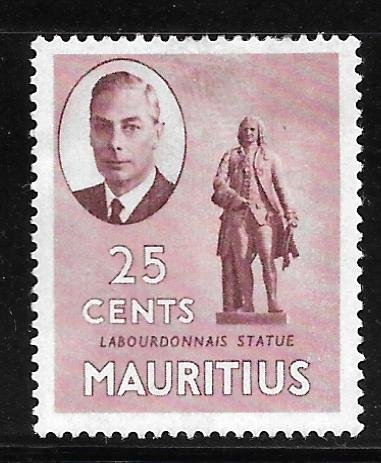 Mauritius 243: 25c Statue of Mahe La Bourdonnais, MH, VF