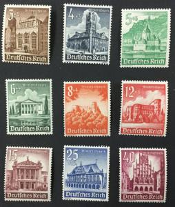 (BJ Stamps) GERMANY, B177-B185. 1940  set of 9. FVF, OG, MNH. CV $37.50.