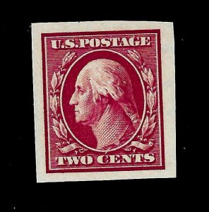 US 1911 Sc# 384 2 c George Washington Imperfect Mint NH - Vivid Color - JUMBO