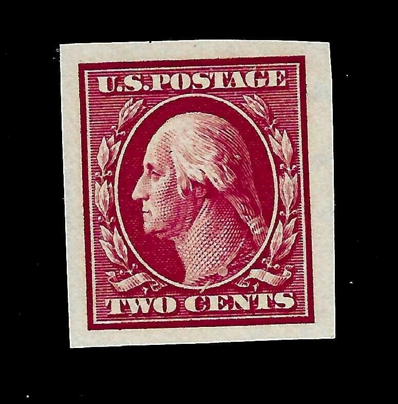 US 1911 Sc# 384 2 c George Washington Imperfect Mint NH - Vivid Color - JUMBO