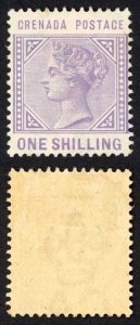 Grenada SG36 1/- Pale Violet wmk CA (upright) M/M Cat 160 pounds