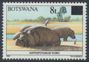 Botswana  SC# 506  MNH   Wildlife surcharged  see details/scans