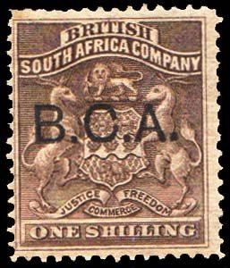 British Central Africa Scott 7 Unused hinged.