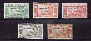 New Hebrides-Sc#J6-10- id7-unused hinged Postage Due set-1938-