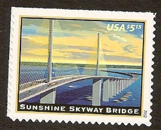 US 4649 Priority Mail Sunshine Skyway Bridge $5.15 single (1 stamp) MNH 2012