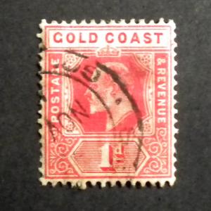 BRITISH EMPIRE GOLD COAST STAMP 1907. SCOTT # 57. USED