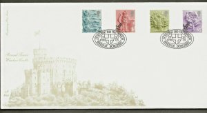 23/4/2001 SET OF 4 NEW ENGLISH EMBLEM 2nd,1st,’E’ & 65p DEFINITIVES FDC