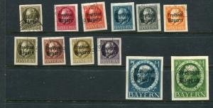 Germany Bavaria Bayern  1919 Accumulation Imperf Used Overprint Freistaat 7117