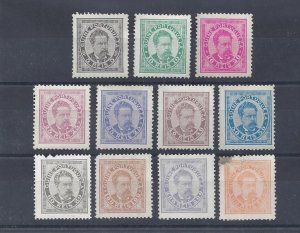 Portuguese Guinea 1886 full set +1x25R MHNG SC#22-31 SG#35-44 YT#24-33 MF#24-33