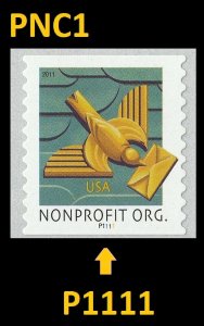 US 4495 Art Deco Bird nonprofit 5c PNC1 P1111 MNH 2011