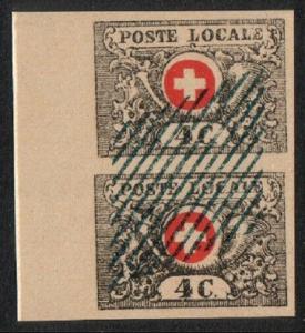 SWITZERLAND  An old forgery of a classic stamp - pair......................18415